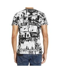 DIESEL | Black Print Crew Neck Regular Fit T-shirt for Men | Lyst
