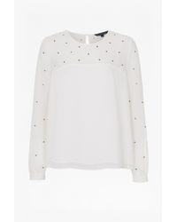 French Connection | White Arctic Spell Blouse | Lyst
