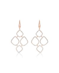 Monica Vinader | Pink Riva Diamond Cluster Drop Earrings | Lyst