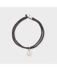 Paul Smith | Men's Black Sterling Silver 'peace' Charm Bracelet for Men | Lyst