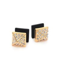 Marc By Marc Jacobs | Black Pyramid Two-sided Stud Earrings | Lyst