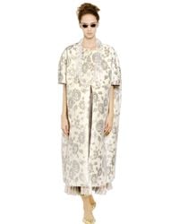 Rochas | Natural Floral Embroidered Duchesse Nigel Coat | Lyst