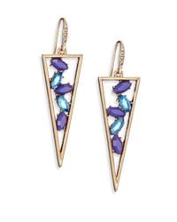 ABS By Allen Schwartz | Metallic Sunset Blvd Cascade Triangle Drop Earrings | Lyst