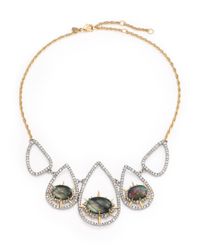 Alexis Bittar | Metallic Elements Shadow Star Black Mother-of-pearl & Crystal Pendant Necklace | Lyst