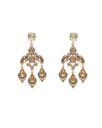 Oscar de la Renta | Metallic Swarovski Crystal Chandelier Earrings | Lyst