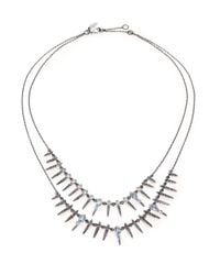 Alexis Bittar Fine | Metallic Midnight Marquis Blue Quartz, Sapphire & Sterling Silver Double-strand Necklace | Lyst