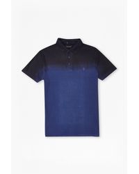 French Connection | Blue Wembley Dip Dye Polo Shirt for Men | Lyst
