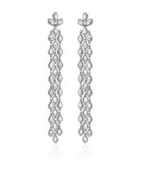 Bochic | Diamond And White Sapphire Long Cascade Earrings | Lyst