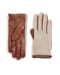 Saks Fifth Avenue | Purple Cashmere-lined Leather & Wool Gloves | Lyst
