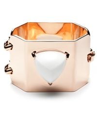 Eddie Borgo - Pink Rose Gold Pyramid Cuff - Lyst