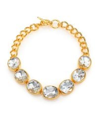 Kenneth Jay Lane | Metallic Jeweled Necklace | Lyst