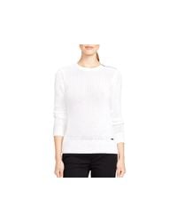 Pink Pony | White Lauren Zip Detail Sweater | Lyst