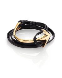 Miansai | Black Half-Anchor Cuff Bracelet for Men | Lyst