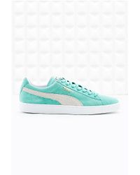 suede puma mint