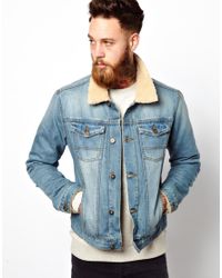 jean jacket shearling collar