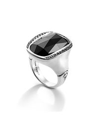 John Hardy | Black Large Octagon Ring | Lyst