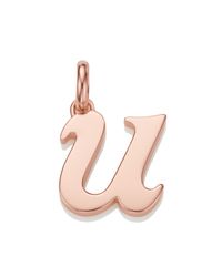 Monica Vinader | Metallic Alphabet Pendant U | Lyst