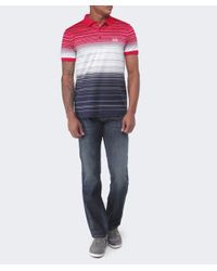 BOSS Green Gray Paddy Stripe Polo Shirt for men