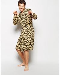 leopard print robe mens