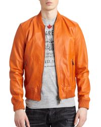 dsquared2 leather jacket mens