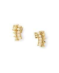 Rebecca Minkoff | Metallic Pearl Spike Earcuff | Lyst