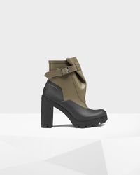 hunter green heel boots