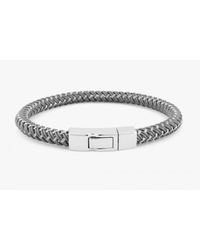 Tateossian | Gray Stenyl Bracelet In Grey Nylon And Steel Wire With Silver Clasp for Men | Lyst