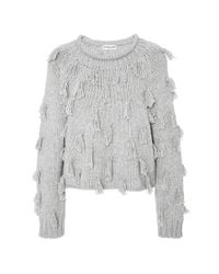 Apiece Apart Gray Luluc Fringe Crew Neck