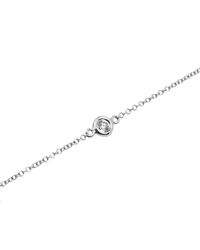 Anne Sisteron | Metallic 14kt White Gold Diamond Solitaire Bracelet | Lyst