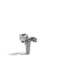 John Hardy | Blue Macan Bypass Ring With Diamonds | Lyst