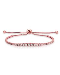 Anne Sisteron - Pink 14kt Rose Gold Diamond Tie Back Bracelet - Lyst