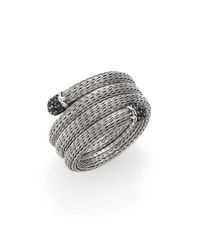 John Hardy | Metallic Classic Chain Black Sapphire & Sterling Silver Multi-row Coil Ring | Lyst