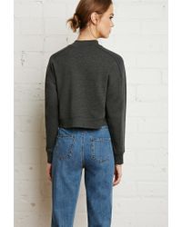Forever 21 Gray Mock Neck Sweatshirt