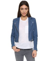 iro light blue leather jacket