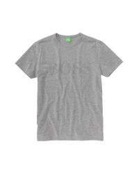 BOSS Green Gray Cotton Blend T-Shirt 'Tee Us' for men