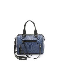 Botkier Python Embossed Logan Satchel - Blue