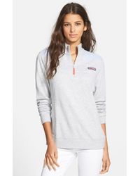 vineyard vines grey quarter zip