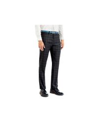 Ted Baker | Blue Yonktro Checked Wool Slim Fit Trousers for Men | Lyst