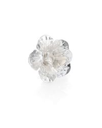 Hook + Albert | Metallic Lapel Flower Pin/silvertone | Lyst