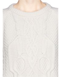 sweater mcqueen skull alexander knit cable natural