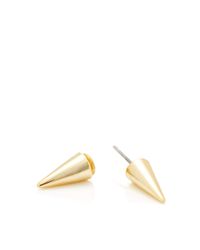 Fallon | Metallic Double Microspike Earrings | Lyst