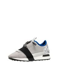all blue balenciaga race runners