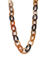 Nest | Brown Natural Horn Long Link Necklace | Lyst