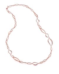 Alexis Bittar | Pink Miss Havisham Jagged Crystal Long Liquid Link Necklace/rose Goldtone | Lyst
