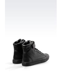 Armani Jeans High Top Sneaker In 