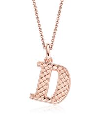 Monica Vinader | Metallic Alphabet Pendant D | Lyst