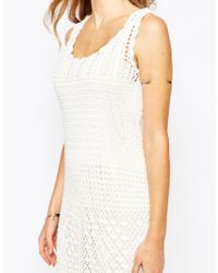 mango crochet midi dress