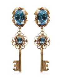 Dolce & Gabbana | Blue Key Pendant Earrings | Lyst
