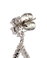 CZ by Kenneth Jay Lane | Green Cubic Zirconia Floral Teardrop Earrings | Lyst