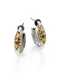 Konstantino | Metallic 18k Yellow Gold Sterling Silver Hoop Earrings15 | Lyst
